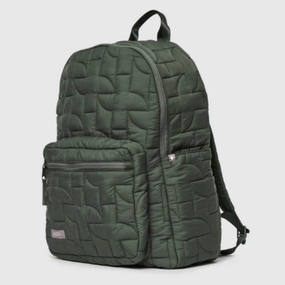 ISO FIGS Green or Black Quilted Backpack